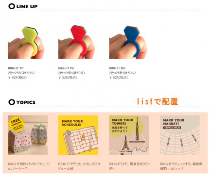 listで表示