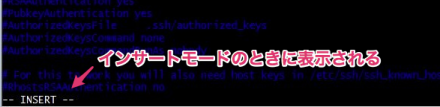 vimのINSERTモードかどうかの判定