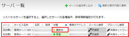 コントロールパネル