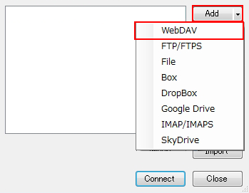 ファイル共有（WebDAV）