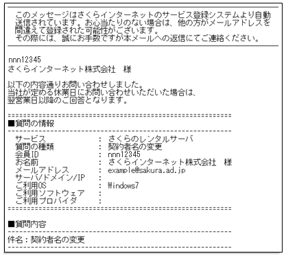 質問内容