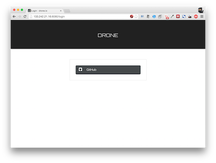 Droneログイン画面