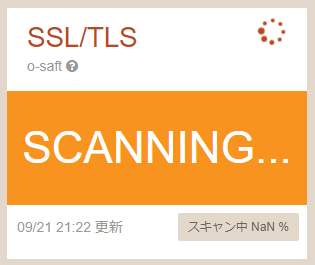 SSLTLSスキャン実行中