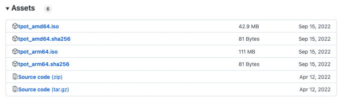 Githubのリリースページ