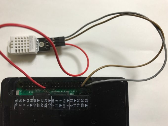 DHT22とラズベリーパイ接続図