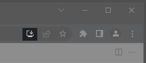 PWAに対応したウェブブラウザでのインストールボタン